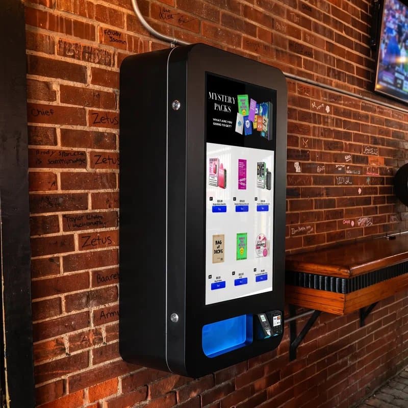Máquina de vending compacta montada en la pared